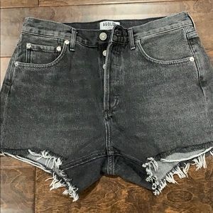 Agolde black denim short 26